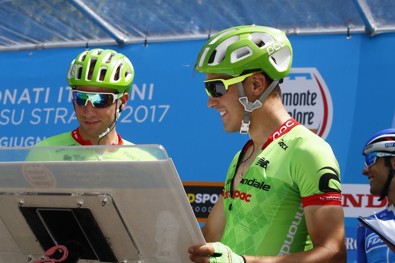 Davide Villella and Alberto Bettiol sign on for the Italian national championship road race.