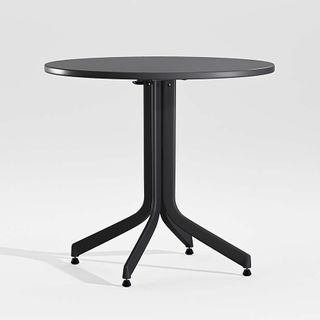 A bistro table in charcoal