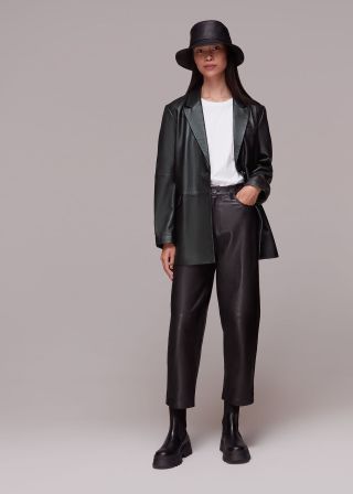 Stina Leather Blazer