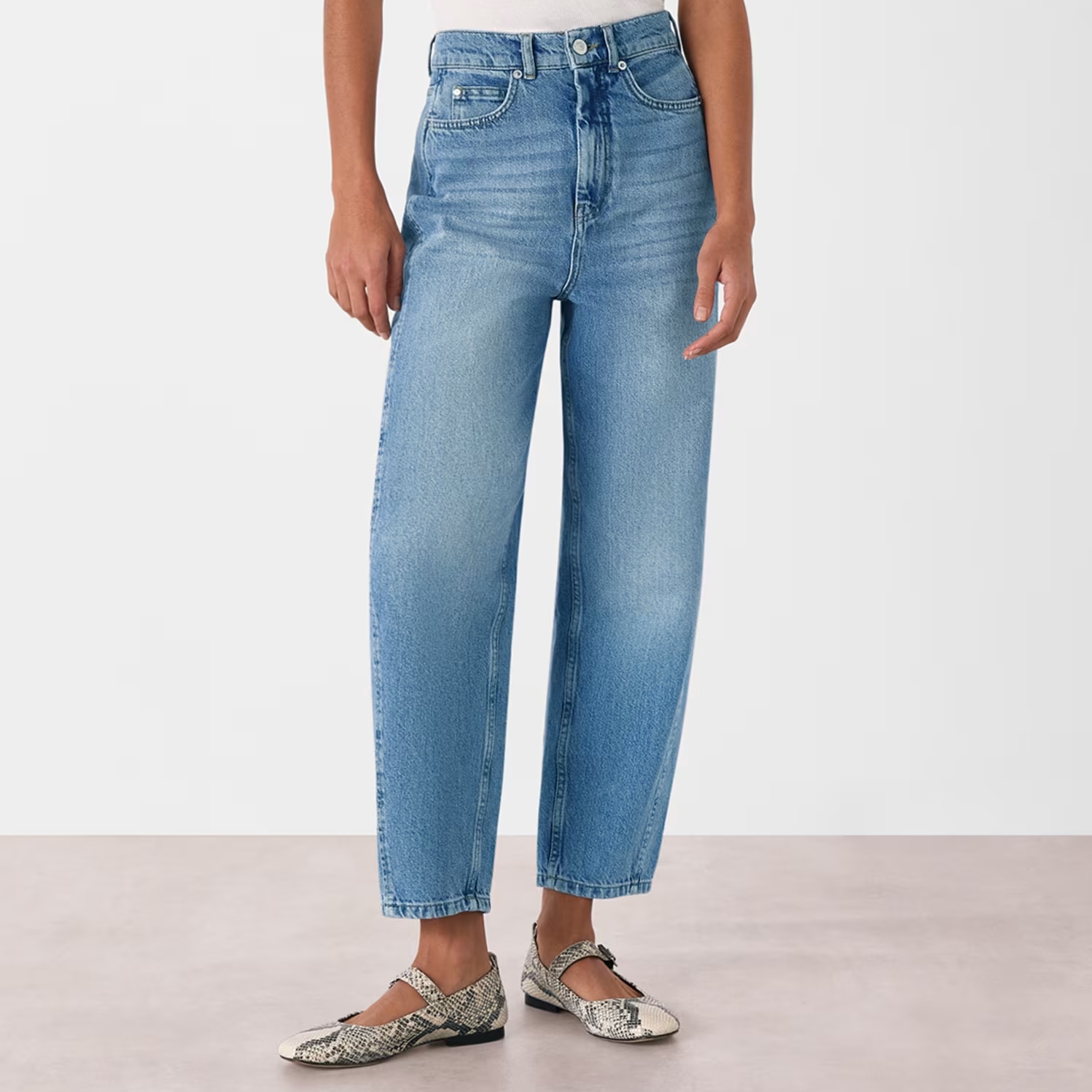 Whistles High-Waisted Barrel Jeans