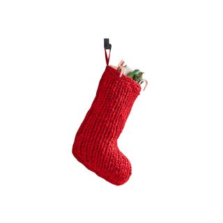 Chunky Red Knit Stocking from west elm