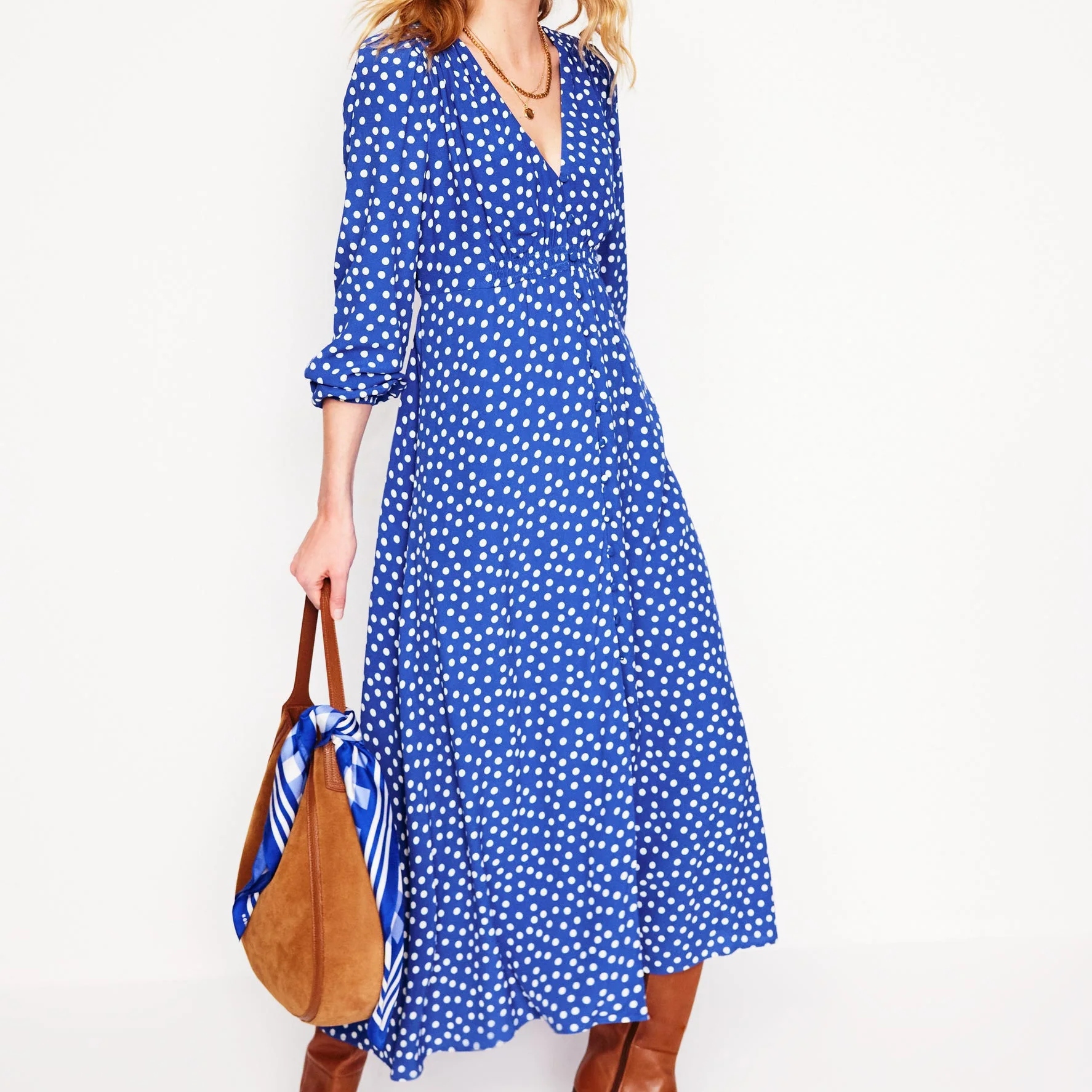 Boden Polka Dot Cynthia Tea Dress