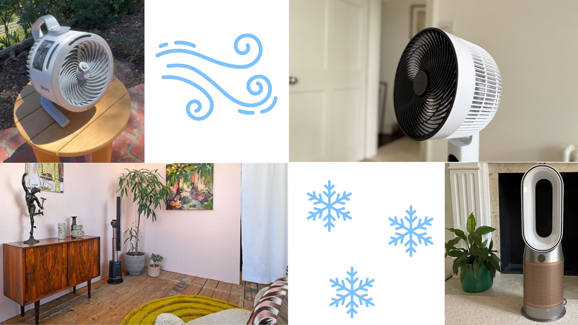 best cooling fans from Shark, Meaco, and Dyson
