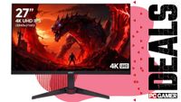 Acer gaming monitor on a pink deals background