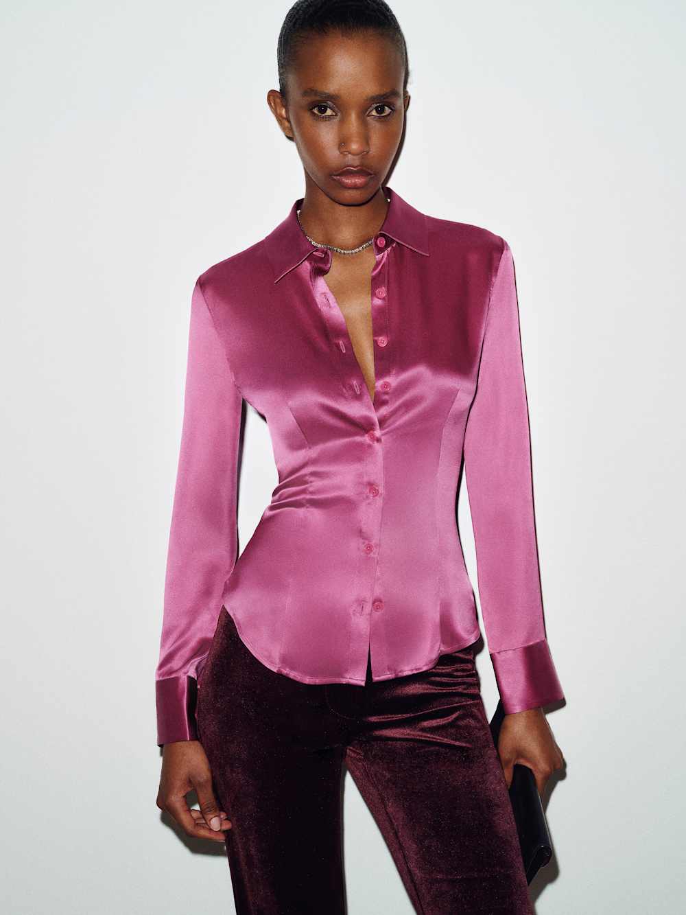 Raya Fitted Silk Shirt