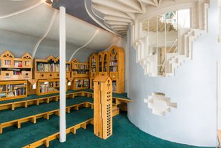 Library at Charles Jencks' Cosmic House which is now turned into museum