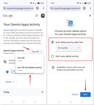 how to remove your activity from gemini - turning off and deleting activity logs, and changing auto-deletion settings