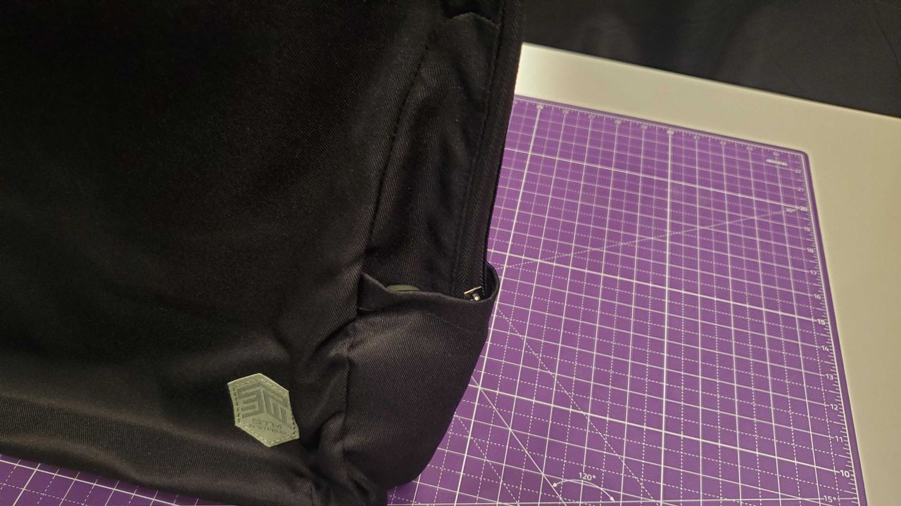 a black laptop backpack