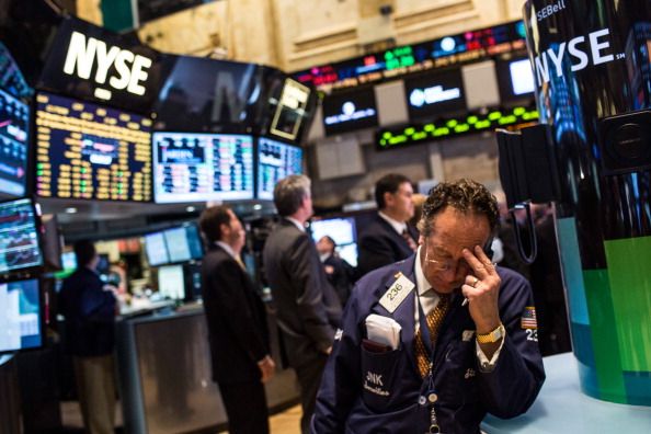 A trade worker at the New York Stock Exchange.