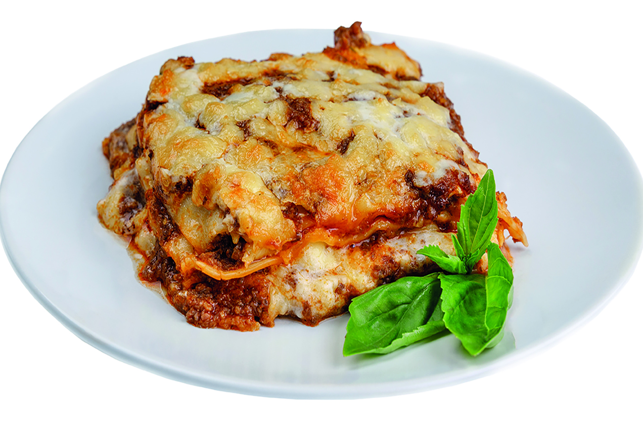 plate of lasagne