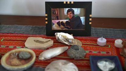 A photo memorial to Adrian, the son of documentary maker Ross McElwee