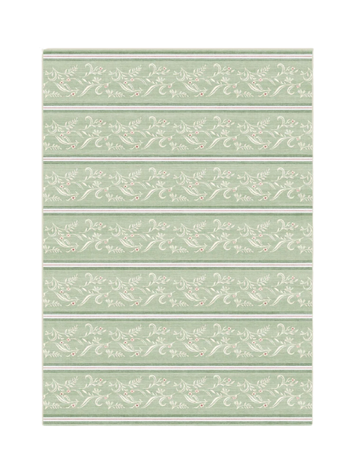 Sambuco Stripe Celadon Outdoor Rug, 5' x 7'
