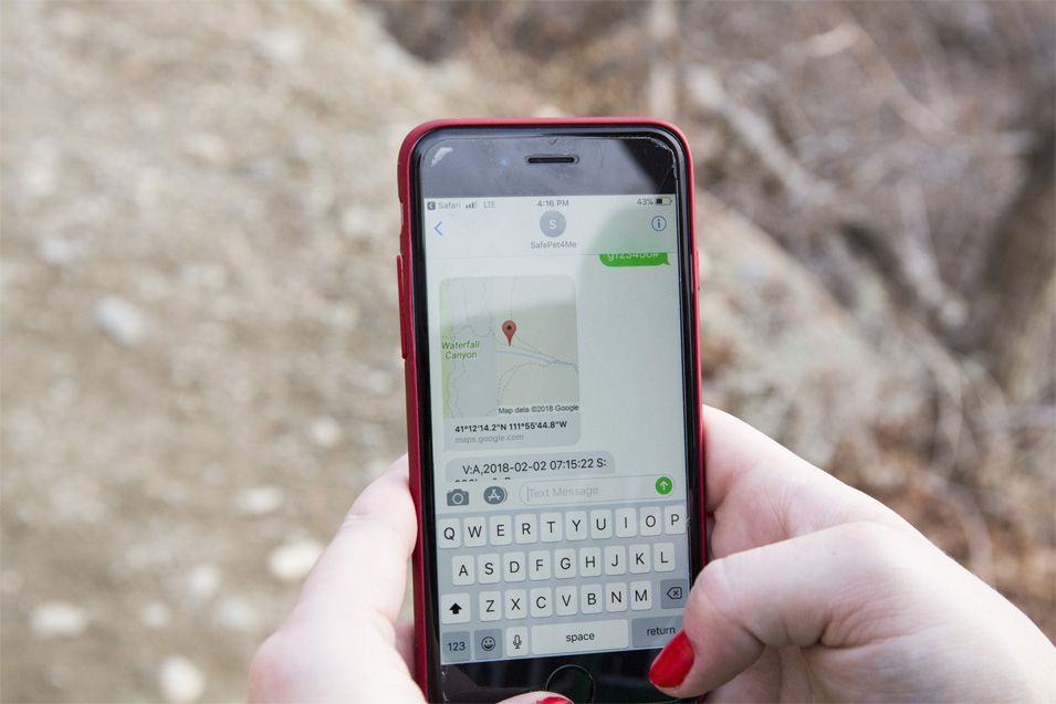 To find your pet with the SafePet4Me, you text a specific command to the phone number associated with the SIM card installed in the tag and the tag responds with a pinpoint on a Google Map.