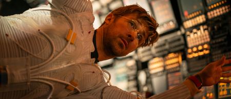 Ryan Gosling as Ryland Grace floating in Project Hail Mary