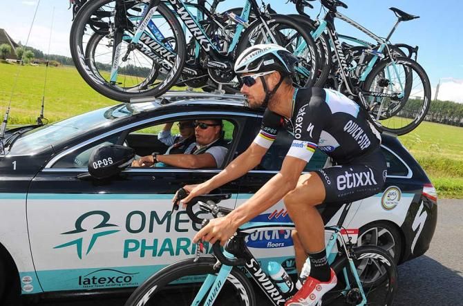 Tom Boonen back at the Omega Pharma team car