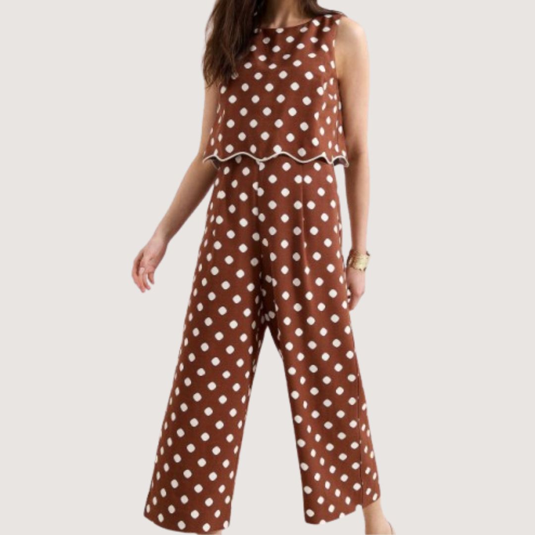 Phase Eight Alia Spot Double Layer Jumpsuit