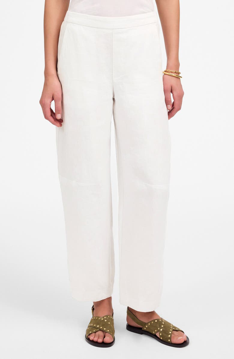 Barrel Leg Linen Pants