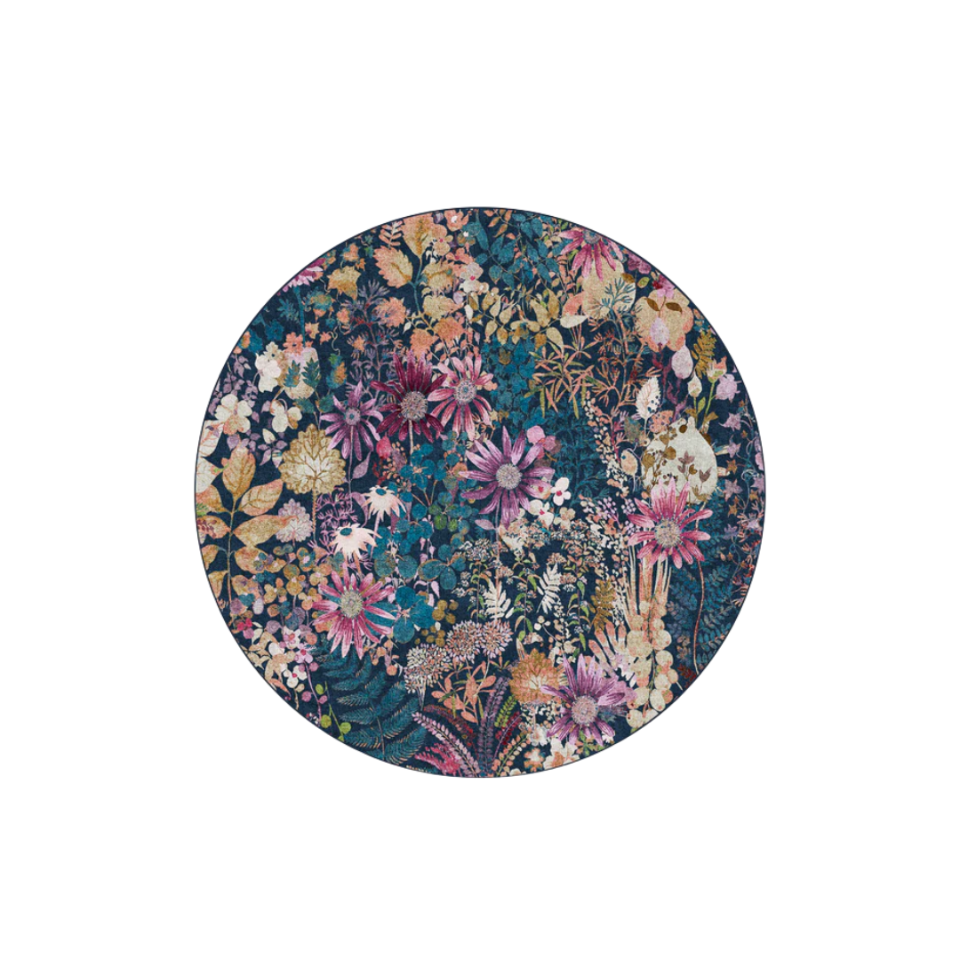 Ruggable x Liberty, Fresco Midnight Rug, 6' Round