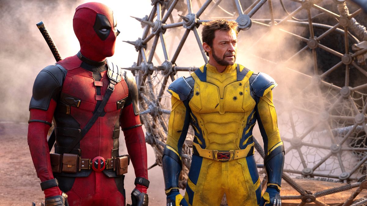 Deadpool (Ryan Reynolds) and Wolverine (Hugh Jackman) (L-R) standing in the Void in &quot;Deadpool &amp; Wolverine&quot;