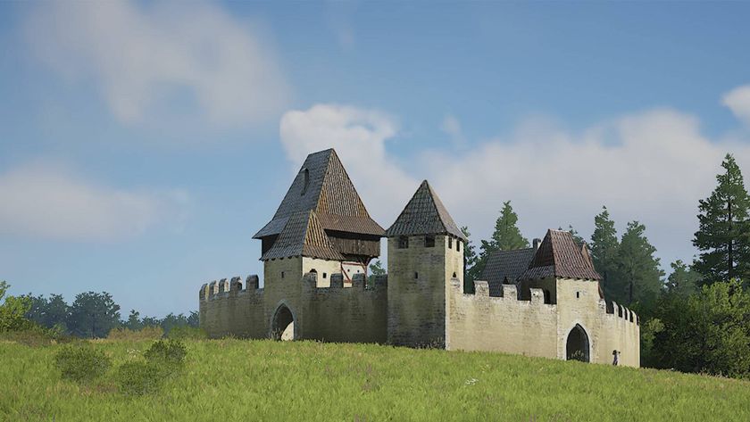 A screenshot of a castle in Manor Lords.