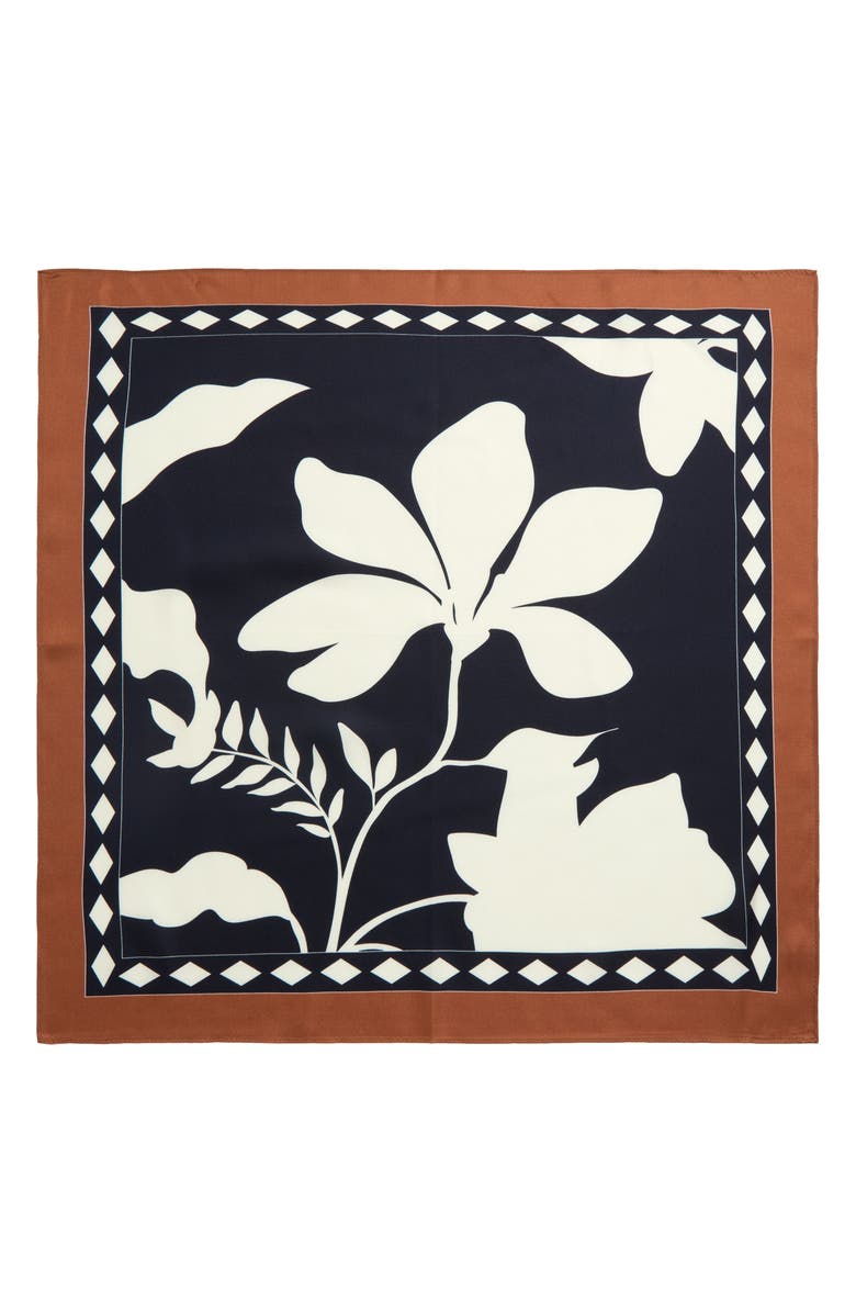 Print Silk Square Scarf