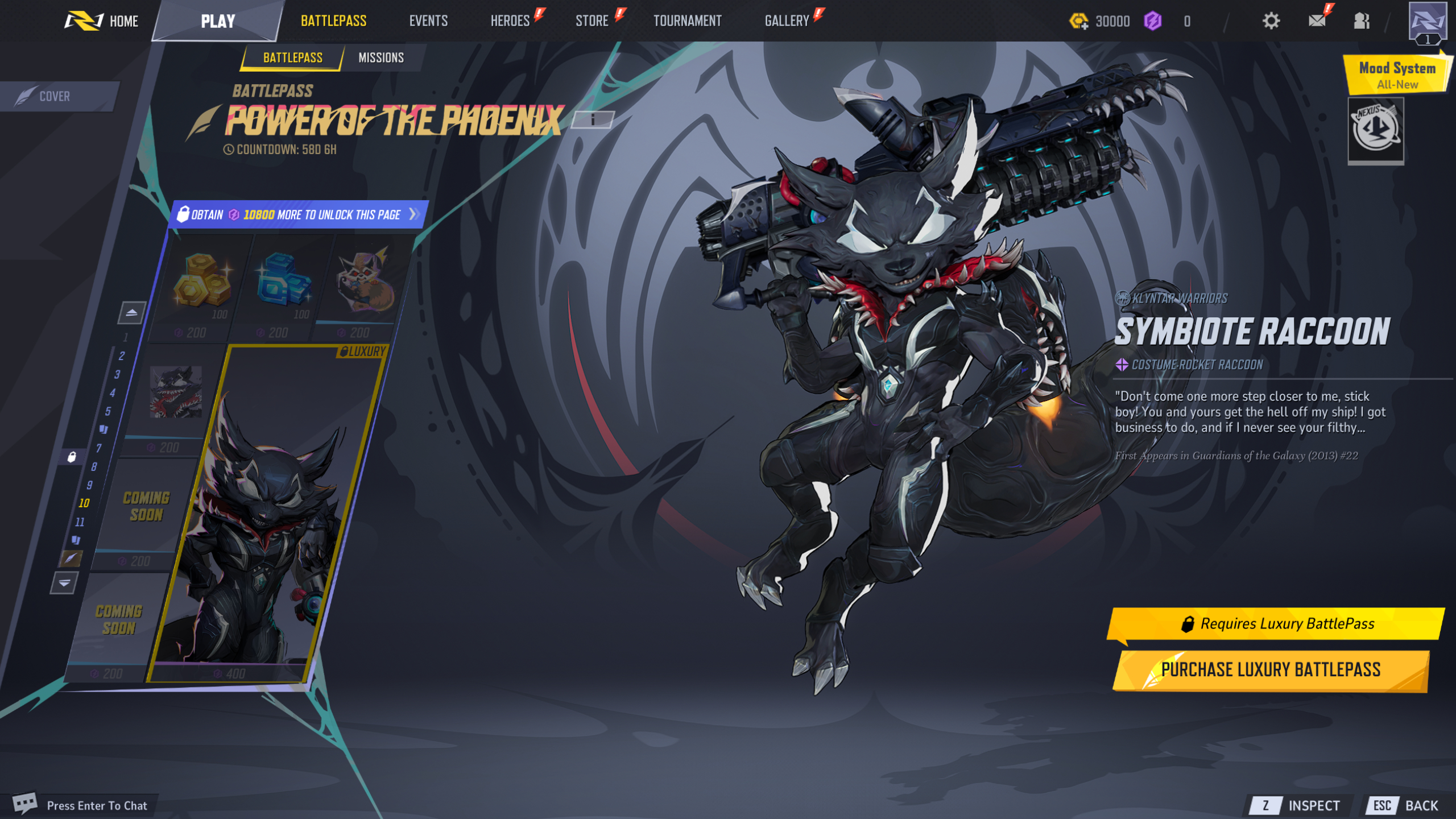 Marvel Rivals Season 3 battle pass: Page 10 of The Abyss Awaken battle pass.