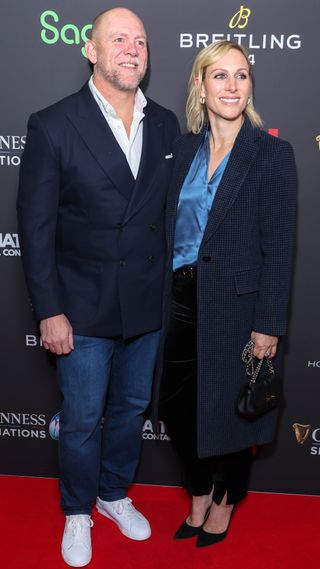 Mike and Zara Tindall attend the world premiere of the Netflix documentary "Six Nations: Full Contact"