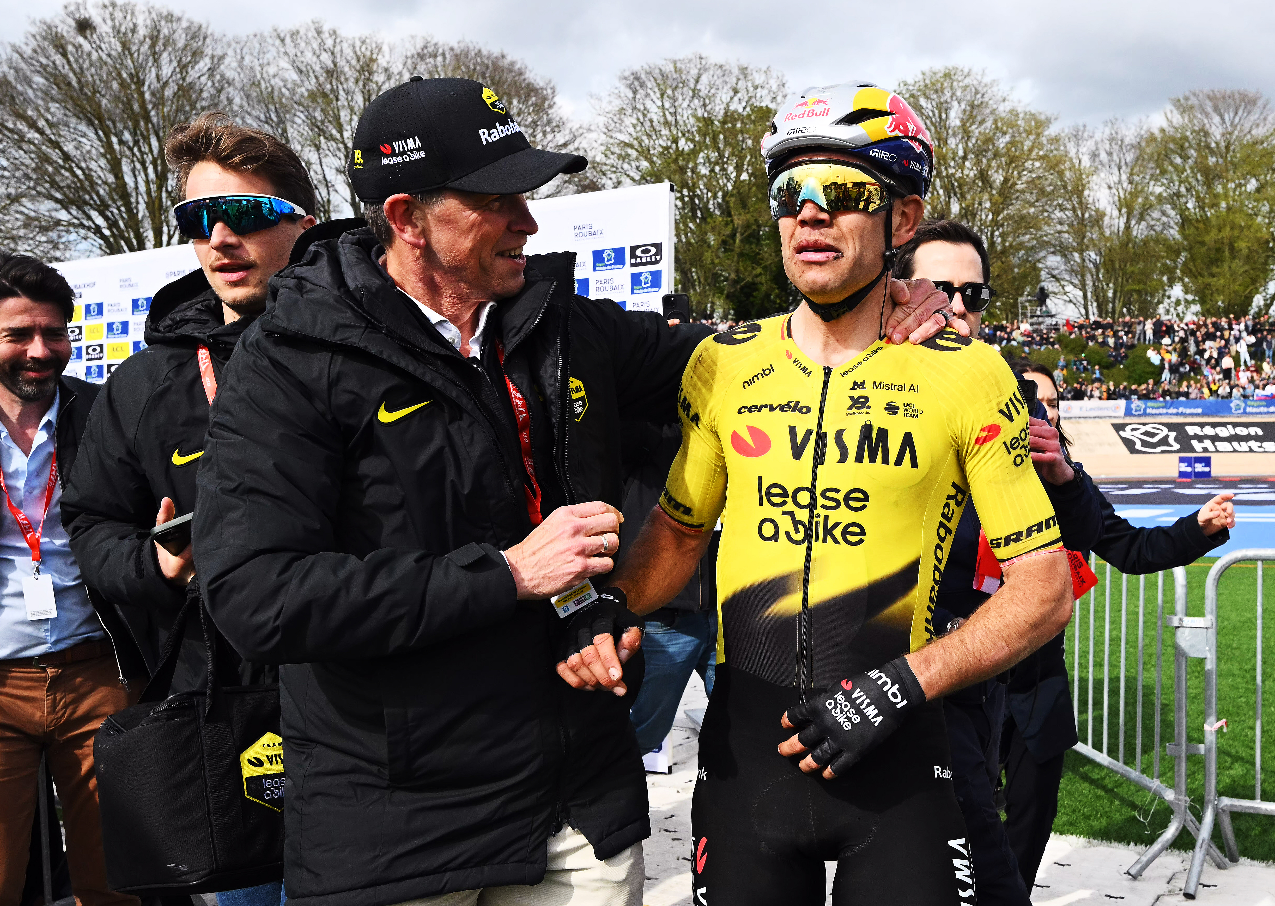 'We won against the best rider of this moment' &ndash; Team boss Richard Plugge says Wout van Aert beating Tadej Pogačar to Paris-Roubaix victory 'makes it even sweeter'