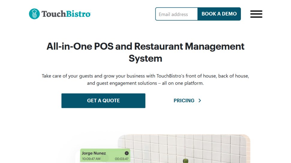 TouchBistro website screenshot (February 2026).