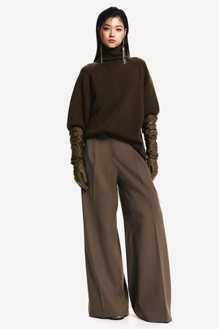 Wide Twill Trousers