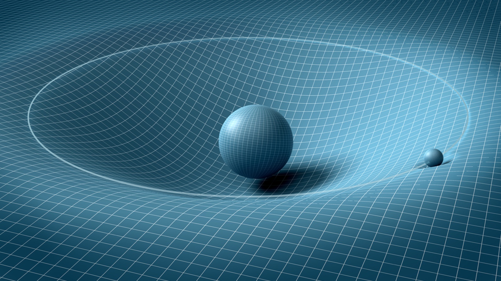 Space time bending around a planet due to gravity