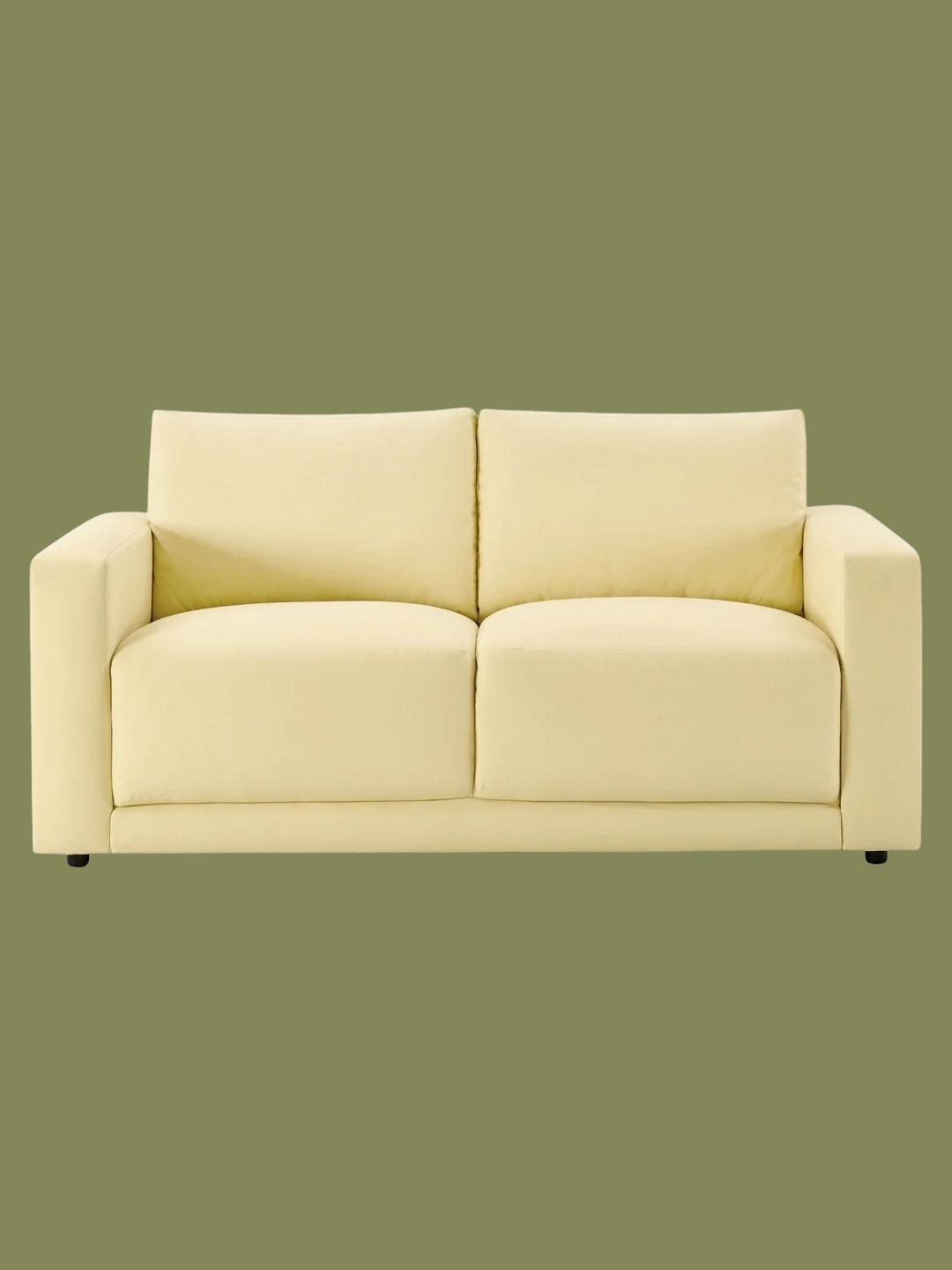 Dusk, Chicago 2-Seater Sofa in Butter Yellow