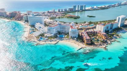 Cancun, Mexico from above