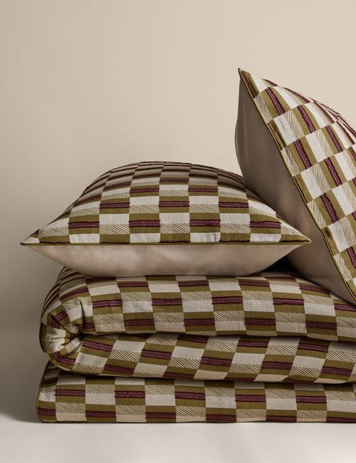 Checkerboard Gauze Jacquard Bedding Set