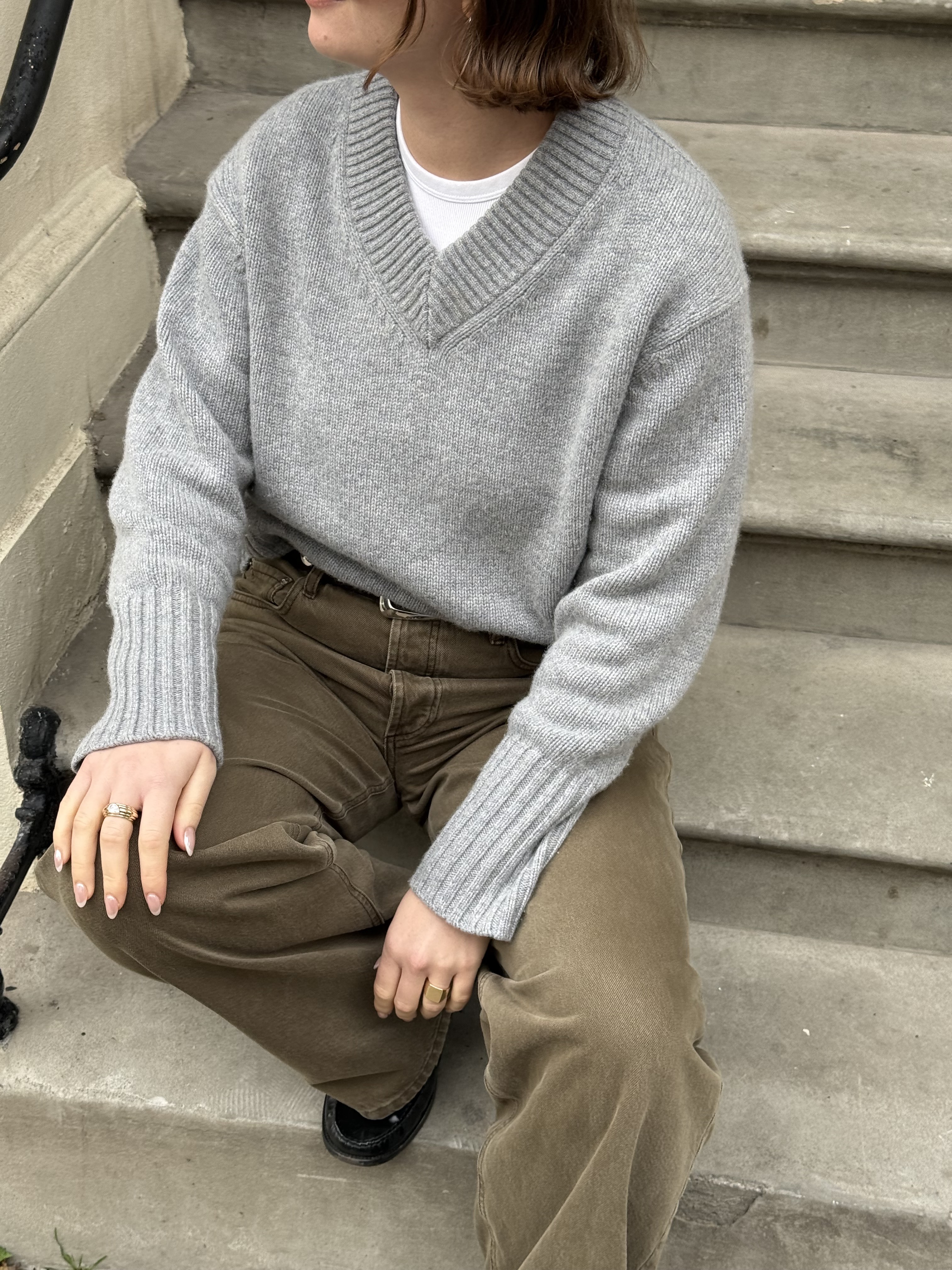 An image ofBest Knockoff Luxury Clothing
 UK&#039;s Sophie Robyn Watson wearing a Rise&amp;amp; Fall wool jumper.