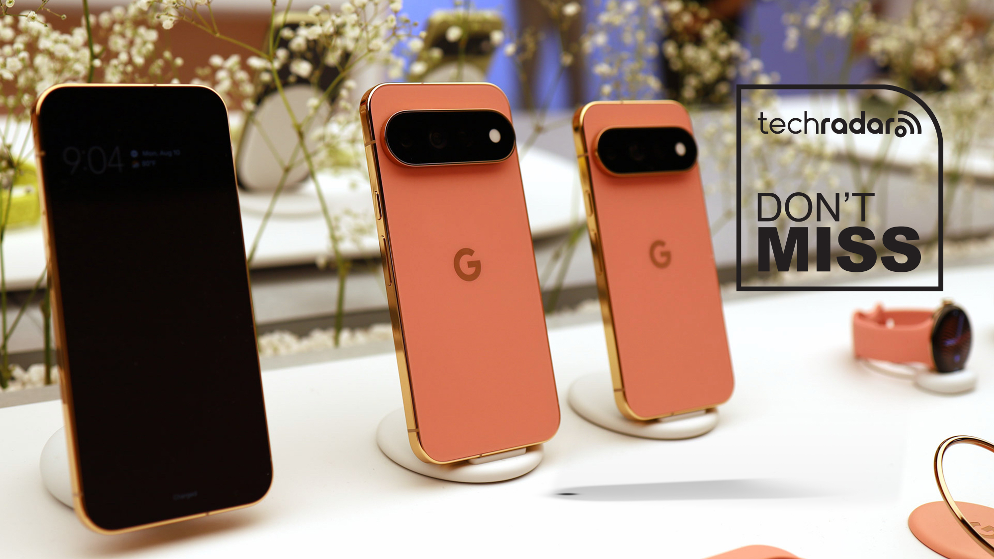 The Google Pixel 11 range and Pixel Watch 5 with a Don't Miss banner
