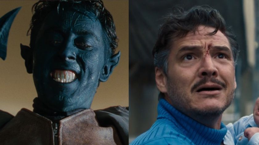 Alan Cumming in X2 and Pedro Pascal in Fantastic Four side by side 