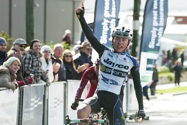 Number one: Patrick Lane (Team Jayco Skins) wins stage three of the tour in Grovedale.