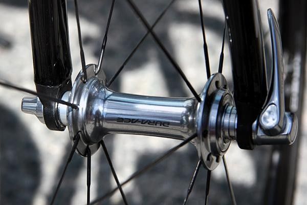 Oversize Dura-Ace hubs.