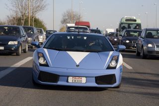 Traffic stopper: the Italian police's Lamborghini Gallardo