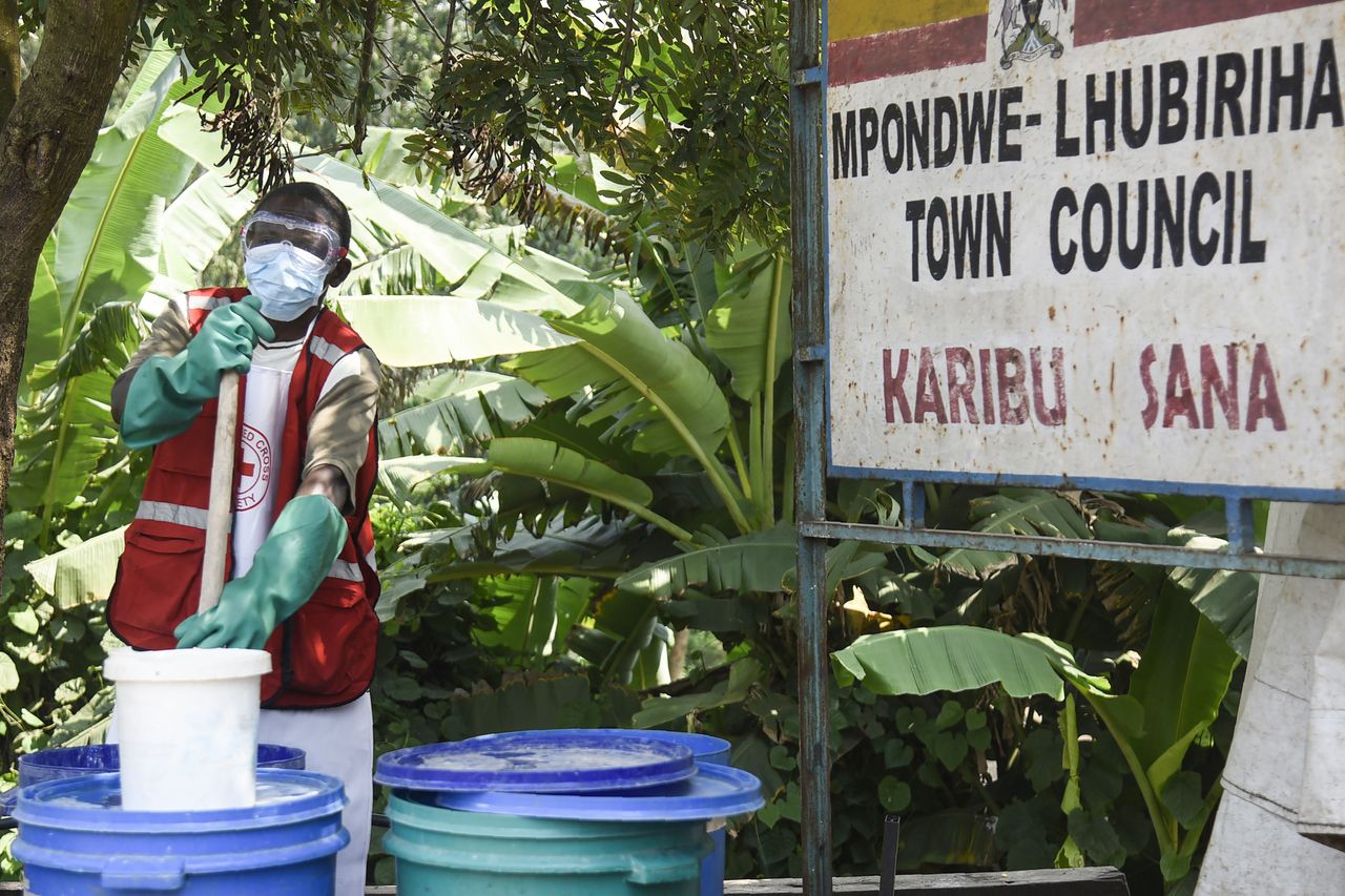 A Ugandan health worker.