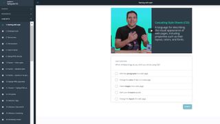 Udacity review: Screenshot of video and on-page lesson layout