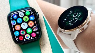 Apple Watch 7 and Garmin Venu 2 Plus