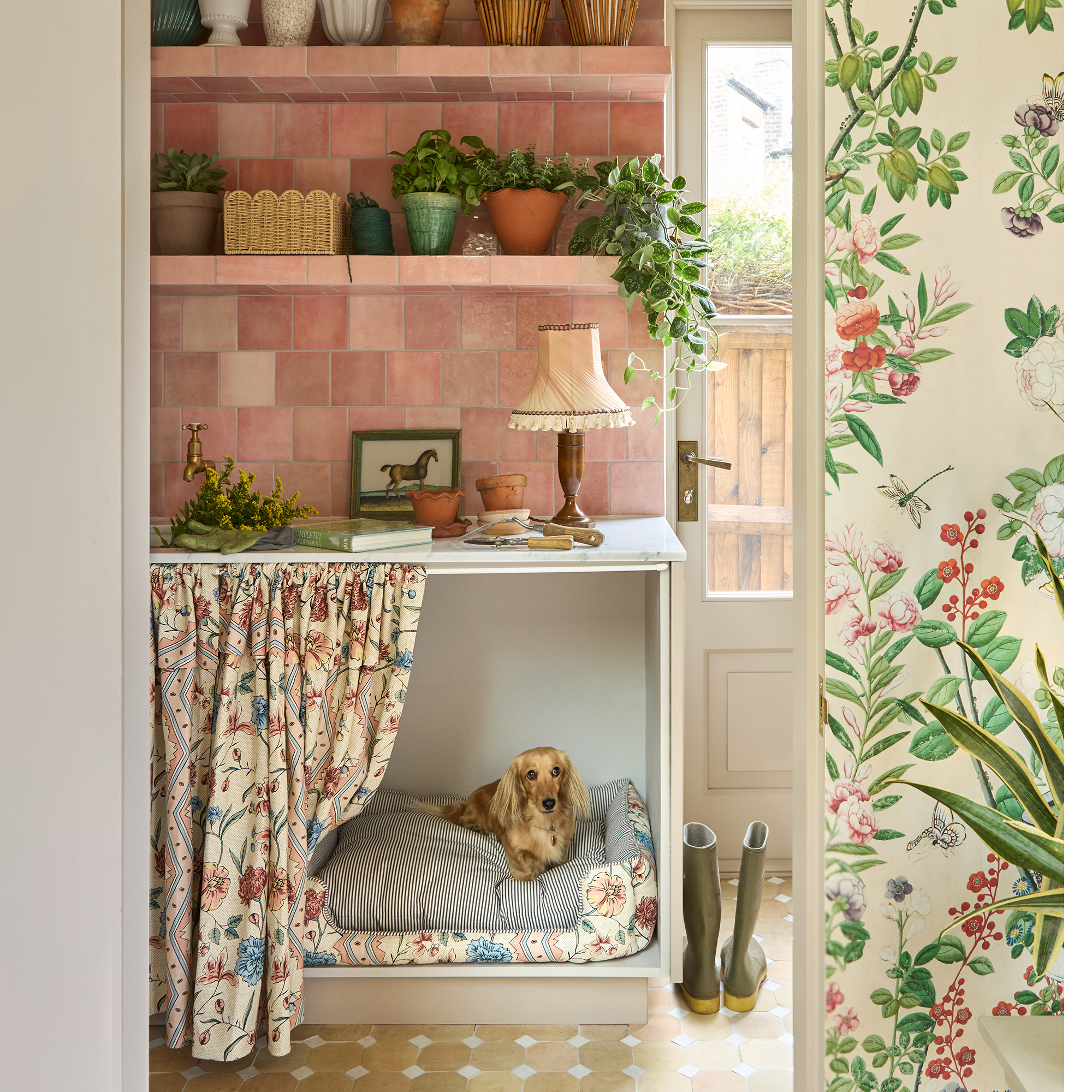 pink pet pantry room