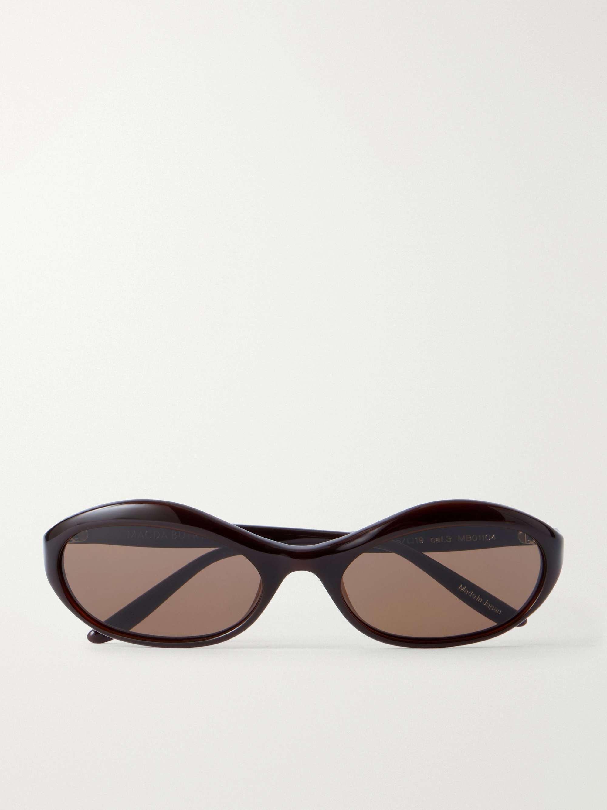 Round-Frame Acetate Sunglasses