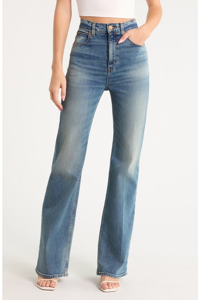 The Crease High Waist Flare Leg Jeans