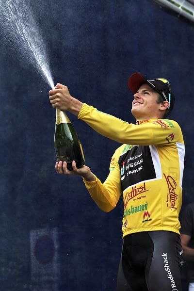 Jakob Fuglsang (RadioShack-Nissan) remains in the leader's yellow jersey.