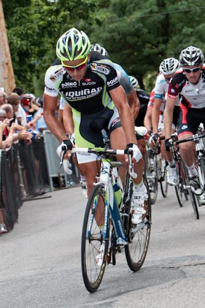 Peter Sagan (Liquigas-Cannondale) tackling "the wall" in Manayunk.