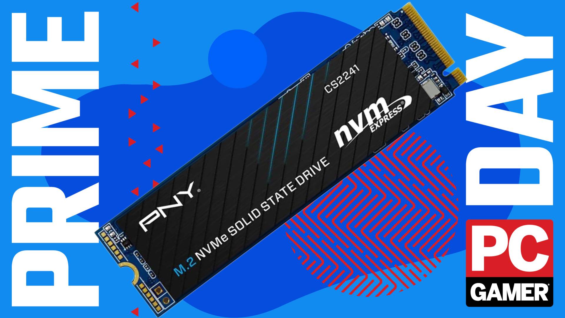 The 1 TB version of the PNY CS2241 SSD floats in the funky PCG Prime Day deal void.