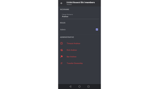 Making a user an admin on Discord for Android
